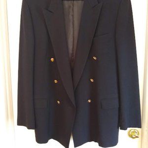 Men's Navy Blue Blazer with Buttons